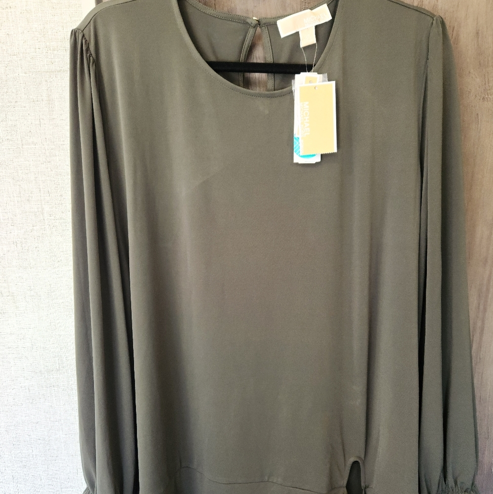 2X Michael Kors Olive Blouse